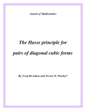 Đề tài " The Hasse principle for pairs of diagonal cubic forms "