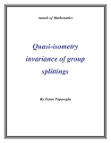 Đề tài "Quasi-isometry invariance of group splittings "