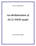 Đề tài " An abelianization of SU(2) WZW model "