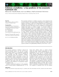 Báo cáo khoa học: Cellulose crystallinity – a key predictor of the enzymatic hydrolysis rate