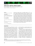 Báo cáo khoa học: Alternative splicing: global insights