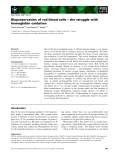 Báo cáo khoa học: Biopreservation of red blood cells – the struggle with hemoglobin oxidation