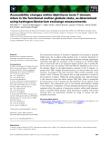 Báo cáo khoa học: Accessibility changes within diphtheria toxin T domain when in the functional molten globule state, as determined using hydrogen⁄deuterium exchange measurements