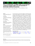 Báo cáo khoa học: X-ray crystallographic and NMR studies of pantothenate synthetase provide insights into the mechanism of homotropic inhibition by pantoate