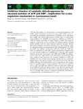 Báo cáo khoa học: Inhibition kinetics of catabolic dehydrogenases by elevated moieties of ATP and ADP – implication for a new regulation mechanism in Lactococcus lactis