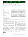 Báo cáo khoa học: A hybrid clustering of protein binding sites