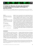 Báo cáo khoa học:  A strategy for discovery of cancer glyco-biomarkers in serum using newly developed technologies for glycoproteomics