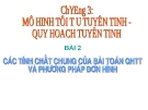 Tính chất chung của bài toán quy hoạch tuyến tính