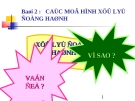 Bài 2 : CÁC MÔ HÌNH XỬ LÝ ĐỒNG HÀNH