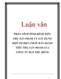 Luận văn: PHÂN TÍCH TÌNH HÌNH TIÊU THỤ SẢN PHẨM VÀ XÂY DỰNG MỘT SỐ BIỆN PHÁP ĐẨY MẠNH TIÊU THỤ SẢN PHẨM CỦA CÔNG TY MAY PHÙ ĐỔNG