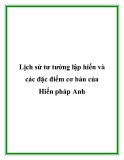 Lịch sử tư tưởng lập hiến và các đặc điểm cơ bản của Hiến pháp Anh