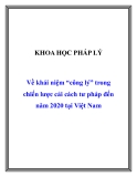 Về khái niệm “công lý” trong chiến lược cải cách tư pháp đến năm 2020 tại Việt Nam