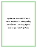 Quá trình ban hành và hoàn thiện pháp luật về phòng chống rửa tiền của Liên bang Nga và một số gợi ý cho Việt Nam