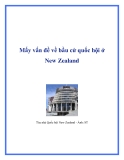 Mấy vấn đề về bầu cử quốc hội ở New Zealand