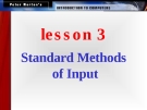 Standard Methods of Input