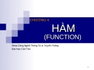 LẬP TRÌNH HƯỚNG ĐỐI TƯỢNG  C-Chương 4: HÀM