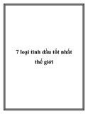 7 loại tinh dầu tốt nhất thế giới