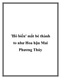 'Hô biến' mắt bé thành to như Hoa hậu Mai Phương Thúy