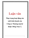 Luận văn: Thực trạng hoạt động sản xuất kinh doanh của Công ty Thương maị kỹ thuật Đông Nam Á