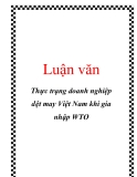 Luận văn: Thực trạng doanh nghiệp dệt may Việt Nam khi gia nhập WTO