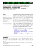 Báo cáo khoa học: Post-translational modiﬁcation of the deubiquitinating enzyme otubain 1 modulates active RhoA levels and susceptibility to Yersinia invasion