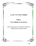 Luận văn: Giải pháp nâng cao chất lượng tín dụng đối với thành phần kinh tế ngoài quốc doanh