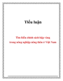 Tiểu luận:  Tìm hiểu chính sách hộp vàng trong nông nghiệp nông thôn ở Việt Nam