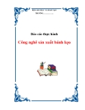  Báo cáo thực hành:  Công nghê sản xuất bánh kẹo