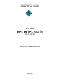 Giáo trình Dinh dưỡng người - ThS. Nguyễn Minh Thủy (biên soạn) (ĐH Cần Thơ)