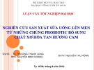 Nghiên cứu sản xuất nước uống lên men từ chủng loại probitoic bổ sung chất xơ hòa tan hương cam 