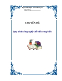 CHUYÊN ĐỀ:  Quy trình công nghệ chế biến rong biển