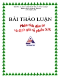 Bài thảo luận: Phân tích đầu tư và đinh giá cổ phiếu SJS