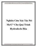 Đồ án tốt nghiệp: Nghiên cứu xúc tác Pd-Me /C*cho quá trình hydrodeclo hóa