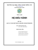 Luận văn: Quản Lý Bộ Nhớ Trong Hệ Điều Hành Windows