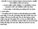 CƠ SỞ VÀ QUÁ TRÌNH HÌNH THÀNH PHÁT TRIỂN TƯ TƯỞNG HỒ CHÍ MINH