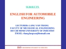 ENGLISH FOR AUTOMOBILE ENGINEERING-UNIT 7