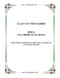 Luận văn tốt nghiệp: Phân tích tình hình tài chính Công tư vấn giám sát và xây dựng công trình