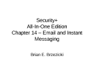 Chapter 14 – Email and Instant Messaging