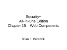 Chapter 15 – Web Components