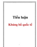 Tiểu luận: Khủng bố Quốc tếTiểu luậnKhủng bố quốc tế-1-.Nhóm 10 _ Đề tài : Khủng bố Quốc tếMỞ ĐẦUNhắc đến những vấn đề toàn cầu, có thể thấy một vấn nạn đang ngày càng trở nên nghiêm trọng, đó là tội phạm quốc tế, mà điển hình là chủ ngh