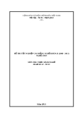 ĐỀ THI TỐT NGHIỆP CAO ĐẲNG NGHỀ KHÓA II (2008 - 2011) NGHỀ: HÀN