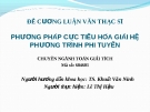 PHƯƠNG PHÁP CỰC TIỂU HÓA GIẢI HỆ PHƯƠNG TRÌNH PHI TUYẾN