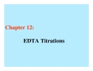 Chapter 12: EDTA Titrations