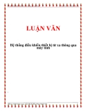  LUẬN VĂN: Hệ thống điều khiển thiết bị từ xa thông qua máy tính
