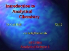 chemical analysis