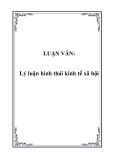 LUẬN VĂN:  Lý luận hình thái kinh tế xã hội