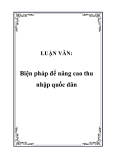 LUẬN VĂN:  Biện pháp để nâng cao thu nhập quốc dân