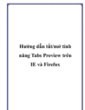 Hướng dẫn tắt/mở tính năng Tabs Preview trên IE và Firefox