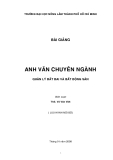 Bài giảng Anh văn chuyên ngành quản lý đất đai và bất động sản