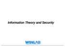 Information Theory and Security